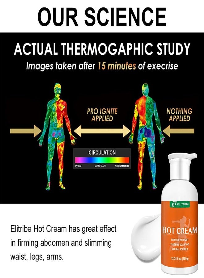 Elitribe Hot Cream Sweat Enhancer Lotion for Women and Men and Body Sculpting Cellulite Workout Ultra Moisturizing and Invigorating Body Firming Cream with Natural Oils - 12.34 Fluid Ounce - Image 5